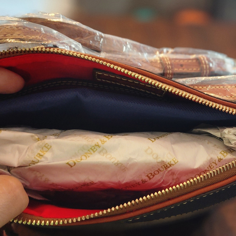 Dooney & Bourke Triple Zip Midnight Blue Crossbody R0888 MD - Picture 6 of 6